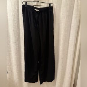 Black wide leg pants